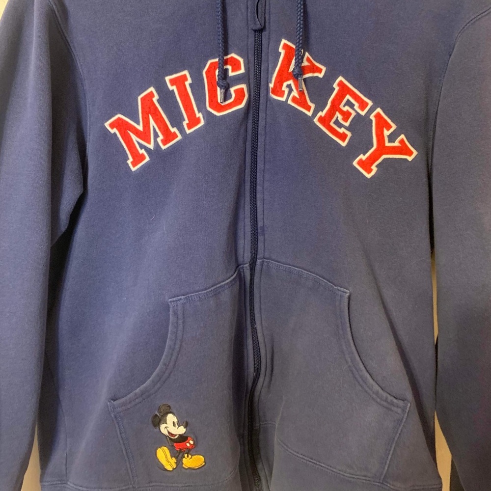 Vintage Disney Store Exclusive Authentic Original Mickey Mouse Full Zip Hoodie